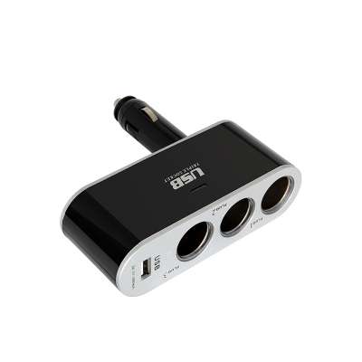 Quick Charging Portable 12V 24V 3 Sockets With 1 USB Cigarette Lighter Car Socket Splitter Adapter For Most Car Use